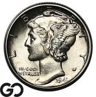 1941-D Mercury Dime, Full Split Bands, Superb Gem Bu+ Fsb