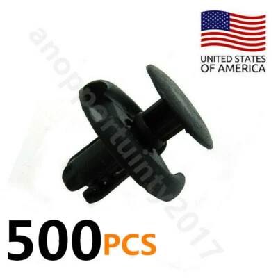 500Pcs 7mm Hole Fender Liner Fastener Rivet Push Type Clips Retainer For Toyota  - Image 1 of 3