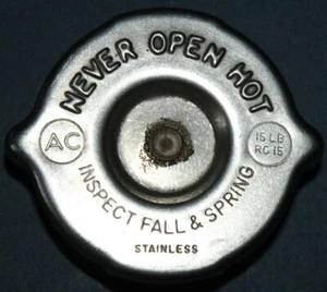 1968 1969 1970 1971 Original AC Chevelle Camaro Corvette RC-15 RADIATOR CAP RC15 - Foto 1 di 7
