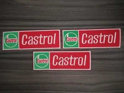3 pcs OIL CASTROL Racing Car Motorcycles Sport Patch Embroidered Iron or Sew on  - Image 1 of 4