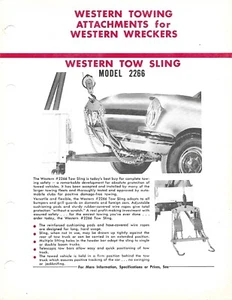 Data Sheet - Western Wrecker - 2266 Tow Truck Sling et al c1962 Brochure(T4414) - Picture 1 of 1