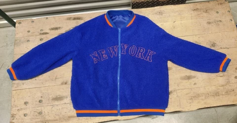Rare NBA New York Knicks Old Time Sweater/Jacket Shein Curve Men's 0XL Cover