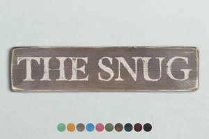 THE SNUG Vintage Style Wooden Sign. Shabby Chic Retro Home Gift - Picture 1 of 10