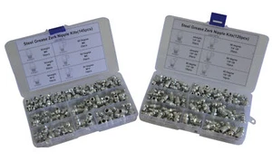 265 Piece Grease Nipple Nipple Imperial and Metric Steel Grab Kit Assortment - Picture 1 of 7