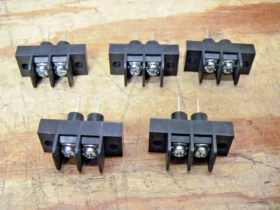 TE JC6W30702 Single Row 2 Circuit 9.53mm Vertical Barrier Strip Qty=5 Connectors - Image 1 of 4
