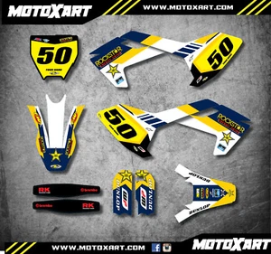 Full Custom Graphics Kit NIMBLE STYLE decals fits Husqvarna TC 50 2017 - 2019 - Picture 1 of 2