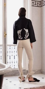 Leal Deccarett Francisca Bow Pants 8 Natur Beige NEU - Bild 1 von 14