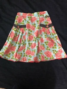MATILDA JANE  Sz 10 Good Hart Salt Water Taffy Skirt with Roses Girls EUC - Picture 1 of 8