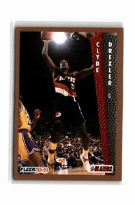 Clyde Drexler Basketball #43 1992-93 Fleer Drake's Portland Trail Blazers - Picture 1 of 2