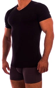 Camiseta interior para hombre Obviously Y43611 Essence cuello en V manga corta - Imagen 1 de 3