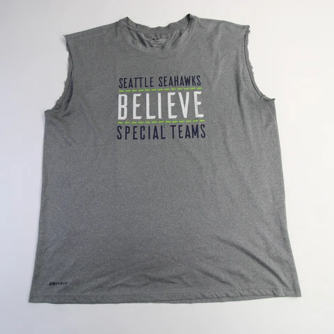 Seattle Seahawks Nike Dri-Fit Sleeveless Shirt Men's Gray Used Cover