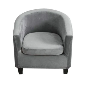2 Pieces Club Chair Slipcover Printed Stretch Tub Chair Slipcover Armchair Co... - Picture 1 of 7