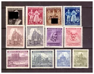 Böhmen und Mähren Sammlung Todestag von Heydrich Mi.131 u.a. postfrisch 2 - Bild 1 von 1