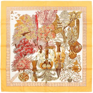 Hermes Scarf LEGENDES DE L'ARBRE Silk Carre Foulard ANNIE FAIVRE 90cm - Picture 1 of 6