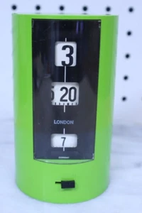 Vintage 1970s EMES Roturno Vertical Wind Up Alarm Clock Cylinder Rotary Rolling - Picture 1 of 10