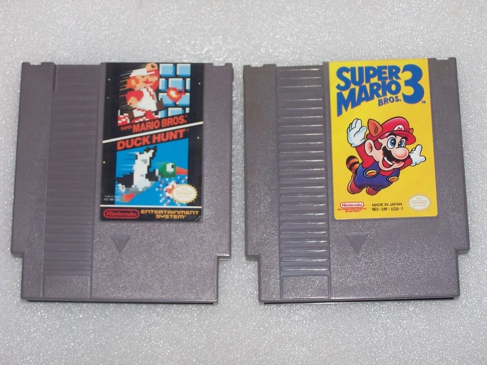 Nintendo NES Game Lot Super Mario Bros 1/Duck Hunt, Super Mario Bros 3 Authentic - Image 1 of 1