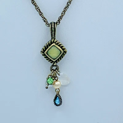 Lia Sophia 18-20 Inch Brass Tone Chain Necklace With A Variety Of Pendants 4-351 - Image 1 of 4