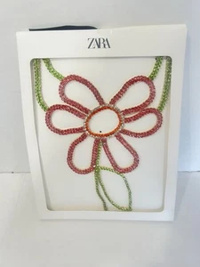 Neu ZARA Gänseblümchen Strass Statement Halskette besondere Anlässe einzigartig Y321c - Bild 1 von 12