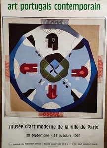 Affiche photo ancienne 1976 expo art portugais contemporain - Paris /RS379 - Picture 1 of 2