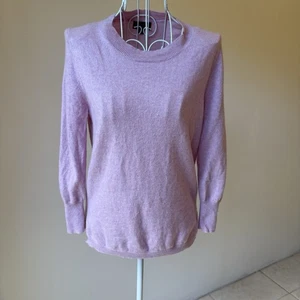 J.Crew 100% Kaschmir Pullover Damen S Flieder Rosa Rundhals Weich Strick 3/4 Arm - Bild 1 von 7