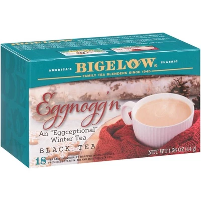 Bigelow Eggnogg n Tea 18 unidades paquete de 6 bolsitas de té sabor navideño Foto 1 de 4