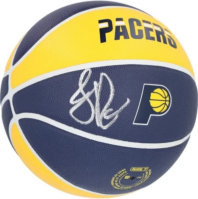 Jalen Rose Indiana Pacers Autographed Wilson City Edition Collector's Basketball - Image 1 of 3