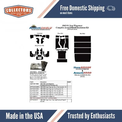 Insulation Sound Deadener Kit for 1963-91 Jeep Wagoneer Acoustishield Complete - Image 1 of 4
