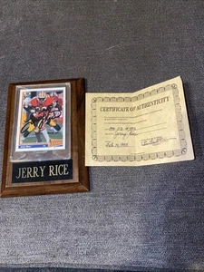 Jerry Rice Framed Autographed 1991 Upper Deck #402 With COA. - Picture 1 of 5