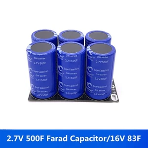 2.7V 500F Farad Capacitor Super Capacitor 16V 83F Automotive Capacitor - Picture 1 of 7