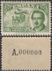 Spagna 1945 - Francobollo MH. Edifil n.: 990 esemplare A 000.000 su gomma..(EB) AR-07987 - Foto 1 di 1