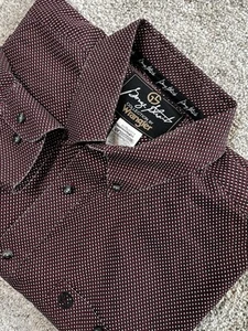 Wrangler George Strait Collection Shirt Mens Burgundy/Black XXL Cowboy Western - Picture 1 of 16