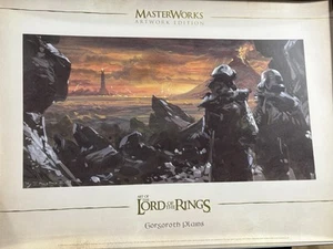 Lord Of The Rings Concept Art Lithograph Print Poster Rare Gorgoroth plains - Picture 1 of 8