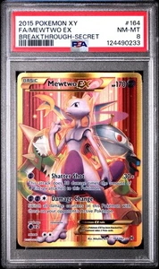 Mewtwo EX - 164/162 - Secret Rare - Breakthrough - Pokemon Card - PSA 8 - Picture 1 of 2