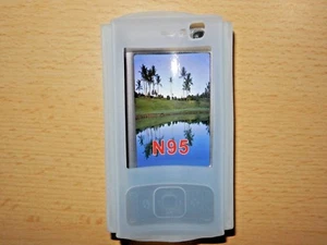 Silikon Hülle Nokia N95 Tasche Slide Handy Cover Handytasche Silicon Schutzhülle - Picture 1 of 1