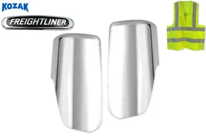 Chrome Door Mirror Covers Set Left & Right Side Freightliner Cascadia 2018+ - Picture 1 of 9