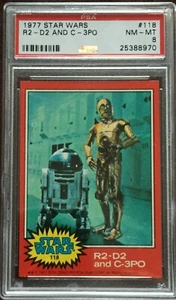 PSA GRADED 1977 Star Wars #118 R2-D2 AND C-3PO NM-MT 8 - Bild 1 von 2