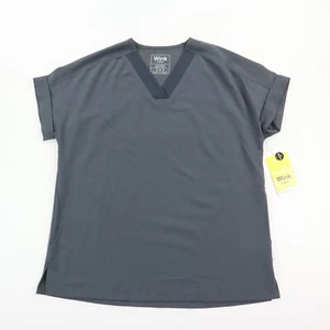 Wink Thrive Technical Performance Scrub Top Women's Small Modern Fit Gray NWT - Picture 1 of 9