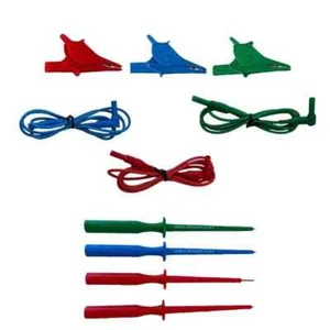 Megger 1014-291 estándar sin fusibles 10 piezas, juego de cables de prueba de 3 cables, (rojo/verde/azul - Imagen 1 de 2