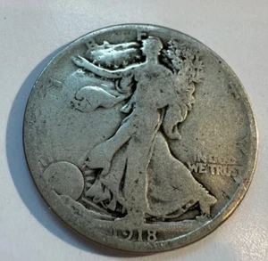 Medio dólar de plata Walking Liberty 1918 S (San Francisco) - Imagen 1 de 5