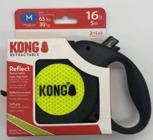 Kong Medium Reflect Retractable Tape Dog Lead ~ 16Ft ~ MAX 65lb ~ FAST SHIPPING - Picture 1 of 2