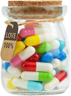 50 PCS Capsule Letters Message in a Glass Bottles Cute Love Capsules Message Pil