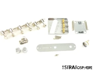 Fender Vintera II 50s Nocaster NICKEL CHROME HARDWARE SET Bridge Tuners Plates - Bild 1 von 1