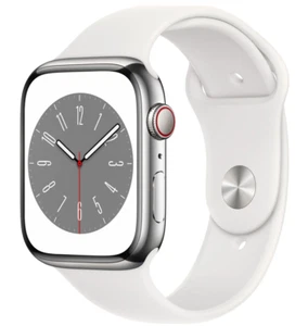 Apple Watch Series 8 – 45 MM – Silver Stainless Steel Case – GPS + - Zdjęcie 1 z 8