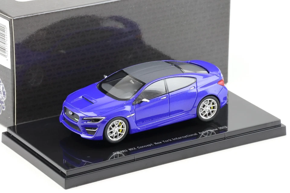 1:43 Ebbro Subaru Wrx Concept 2013 New York Auto Visualizza Blu Metallizzato - Immagine 1 di 3