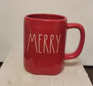 Rae Dunn Christmas Mug Red "Merry" Winter Santa - Picture 1 of 3