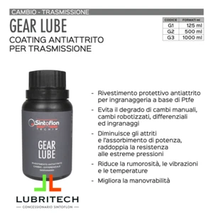 Sintoflon GEAR LUBE 125ml coating anti-attrito trasmissione cambio differenziale - Foto 1 di 16