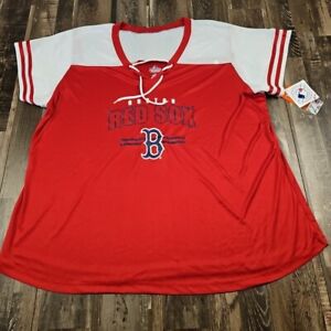 Boston Red Socks Shirt Jersey Women's XXXL Red Short Sleeve Baseball Majestic