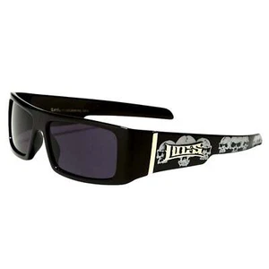 Children's Black Wrap Sunglasses Kids Locs Hip Hop Skull OG Gangster UV400 3-8yr - Picture 1 of 4