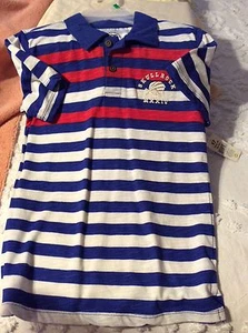 OT REVOLUTION BOYS T-SHIRT SKULLROCK MXXIV RED WHITE & BLUE MEDIUM 8/10 - NWT - Picture 1 of 5