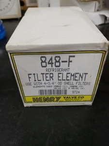 Henry 848-F REFRIGERANT Filter Elements USE WITH 4-3/4" OD SHELL FILTERS - Picture 1 of 1